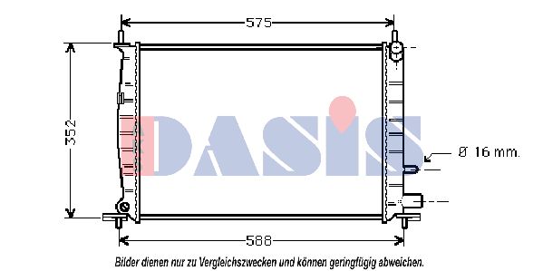 AKS DASIS Jäähdytin,moottorin jäähdytys 091360N